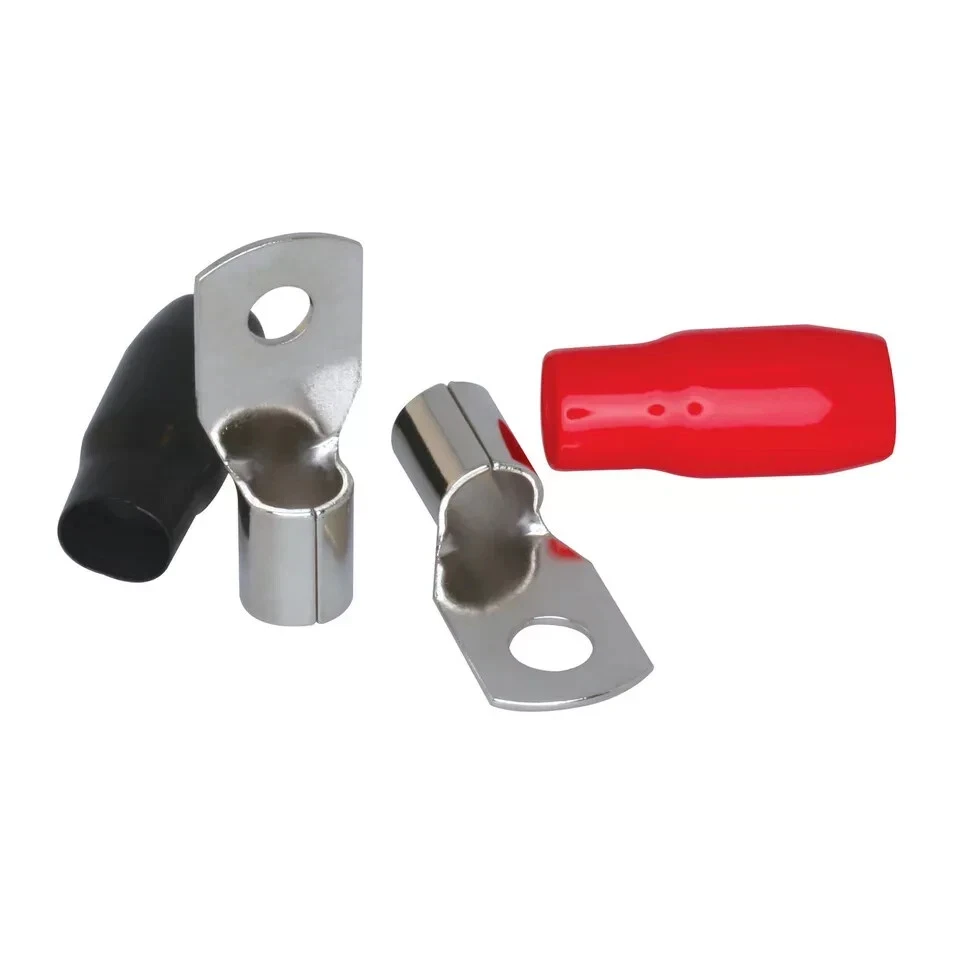 Rockford Fosgate RFTS1 1/0 Awg Seamed Crimp Style Ring Terminal, Platinum Finish