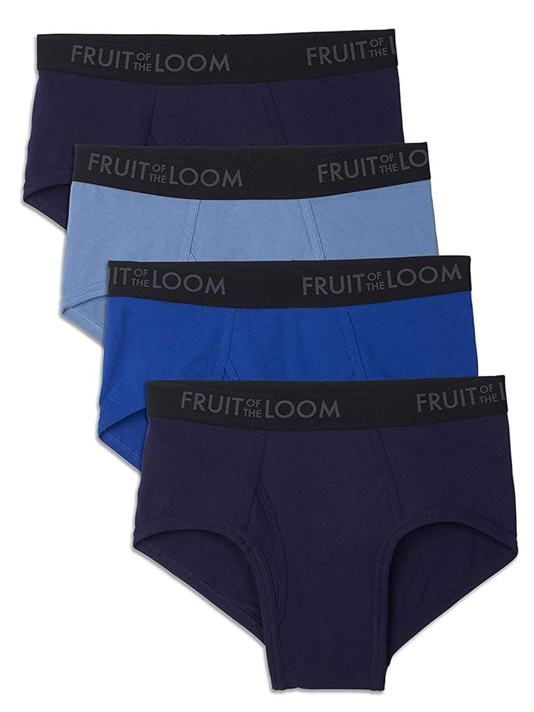 Fruit of the Loom Men's Underwear Briefs, Tag Free & Moisture Wicking, Assorted Color Multipacks