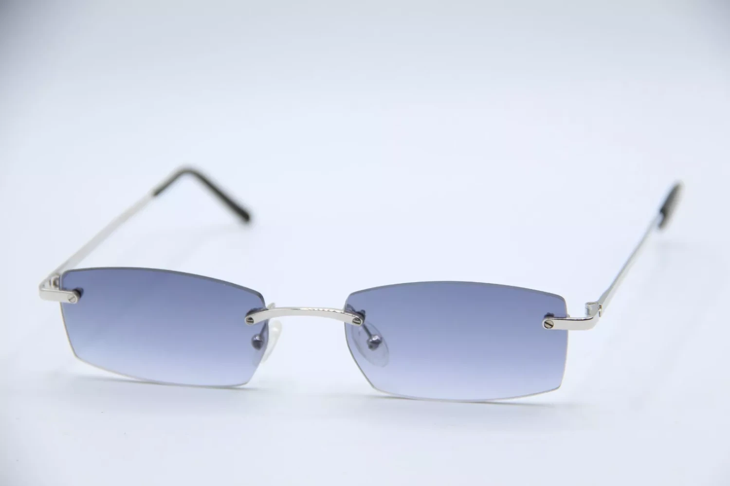 NEW CARTIER PARIS 3304120 SILVER BLACK GRADIENT AUTHENTIC SUNGLASSES 50-24