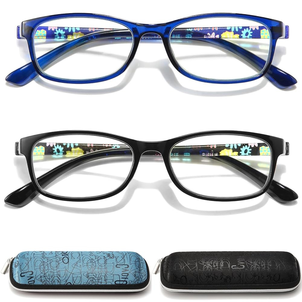 Reading Glasses for Women Blue Light Blocking Computer Readers, Flexible Eyeglasses Anti Eyestrain/Glare/UV