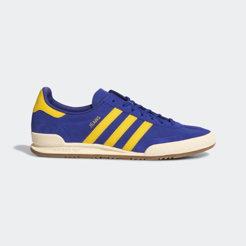 adidas Originals Jeans Men's Suede Shoes in Blue and Yellow