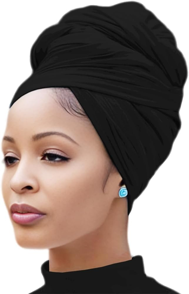 Head Wraps for Black Women Stretch Headwraps Large Hair Wraps Hijab Scarves for Muslim Head Scarf Turban Headbands