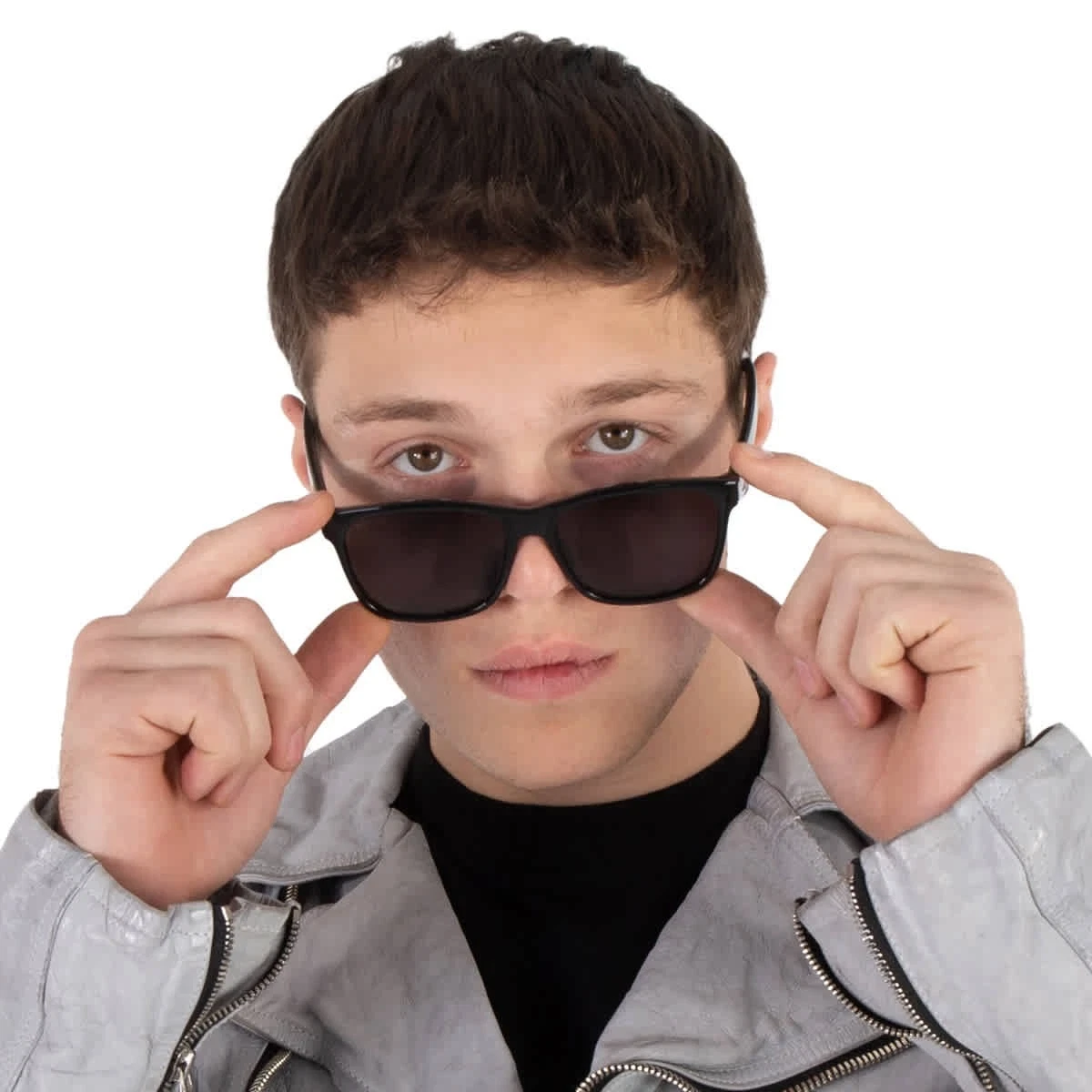 Gucci Grey Rectangular Men's Sunglasses GG0746S 001 57 GG0746S 001 57