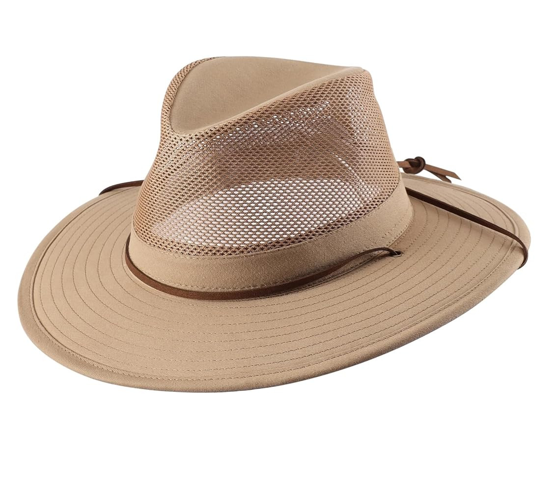 Cotton Summer Fedora Hat Wide Brim Sun Hats for Men Women UPF 50+ Sun Protection Cap for Fishing Hiking