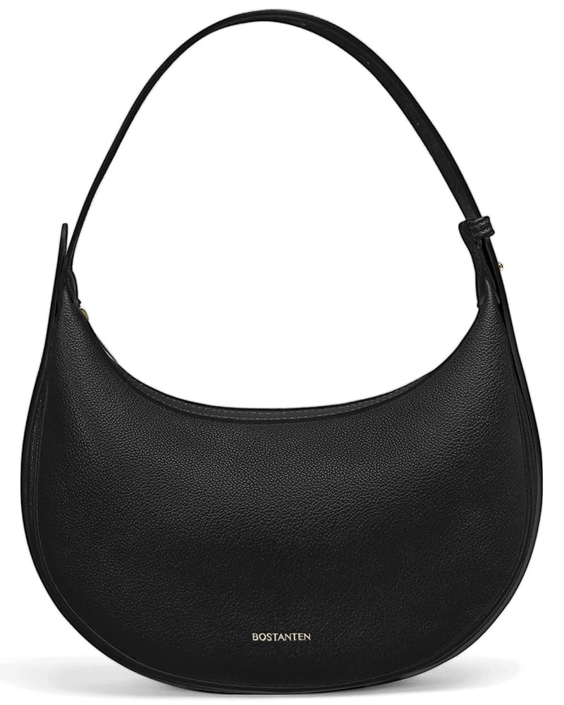 BOSTANTEN Crescent Shoulder Bag for Women Trendy Crossbody Hobo Purse Vegan Leather Clutch Handbag Adjustable Strap