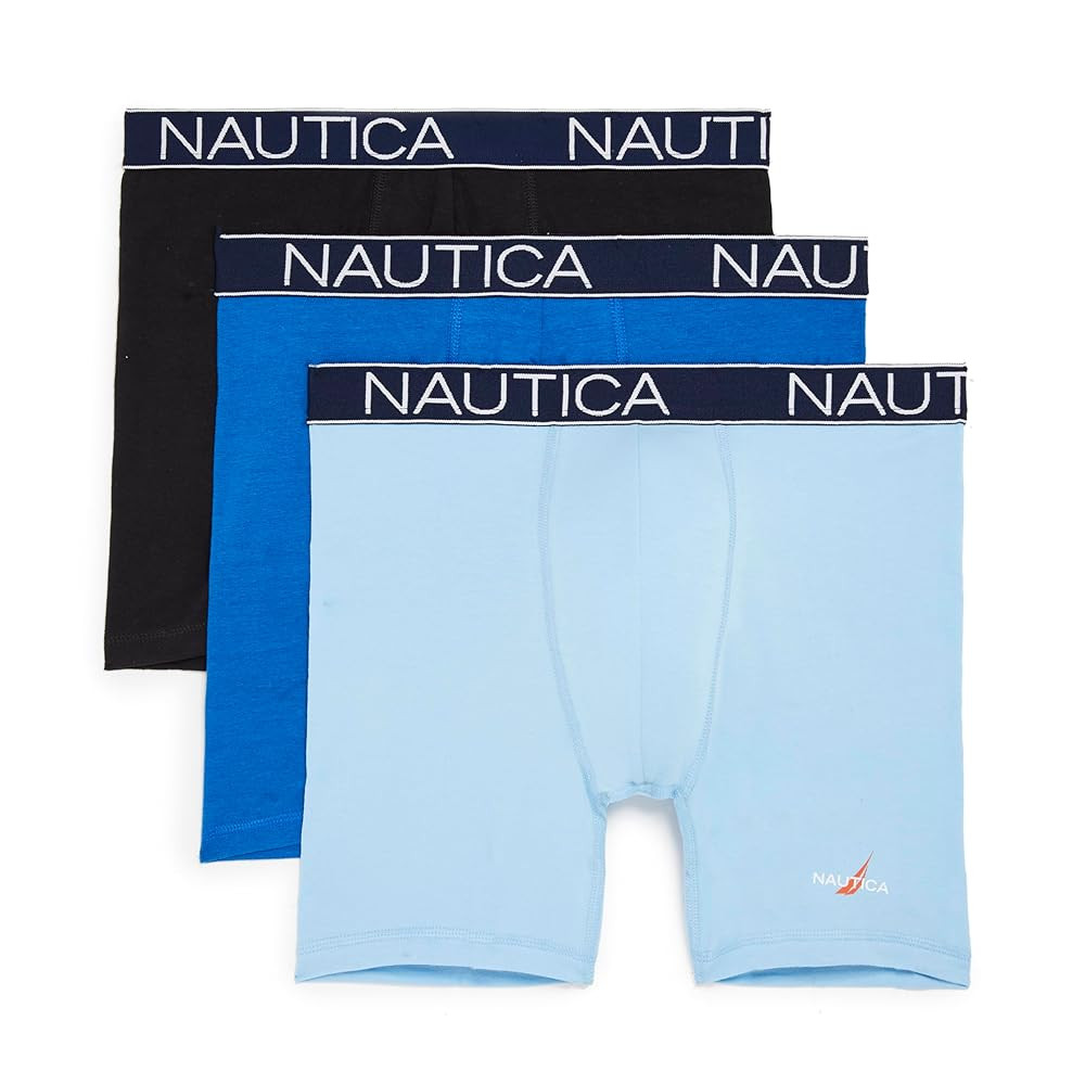 Nautica Men's 3-Pack Cotton Stretch Limited Edition Boxer Briefs
