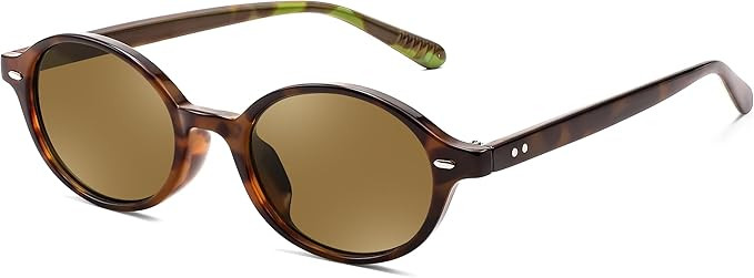 FEISEDY Retro Oval Sunglasses for Women 90s Narrow Round Lightweight Shades Y2k Trendy Sunnies B1171