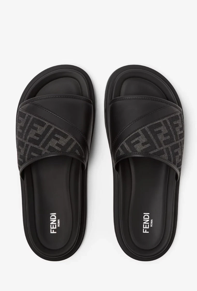 fendi Diagonal slides men Size US 9