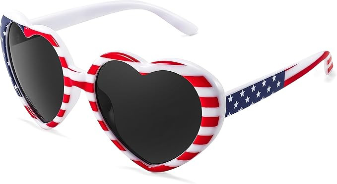 FEISEDY Polarized Heart Shaped Sunglasses Oversized Vintage Fashion Love Eyeglasses for Women UV400 B2337