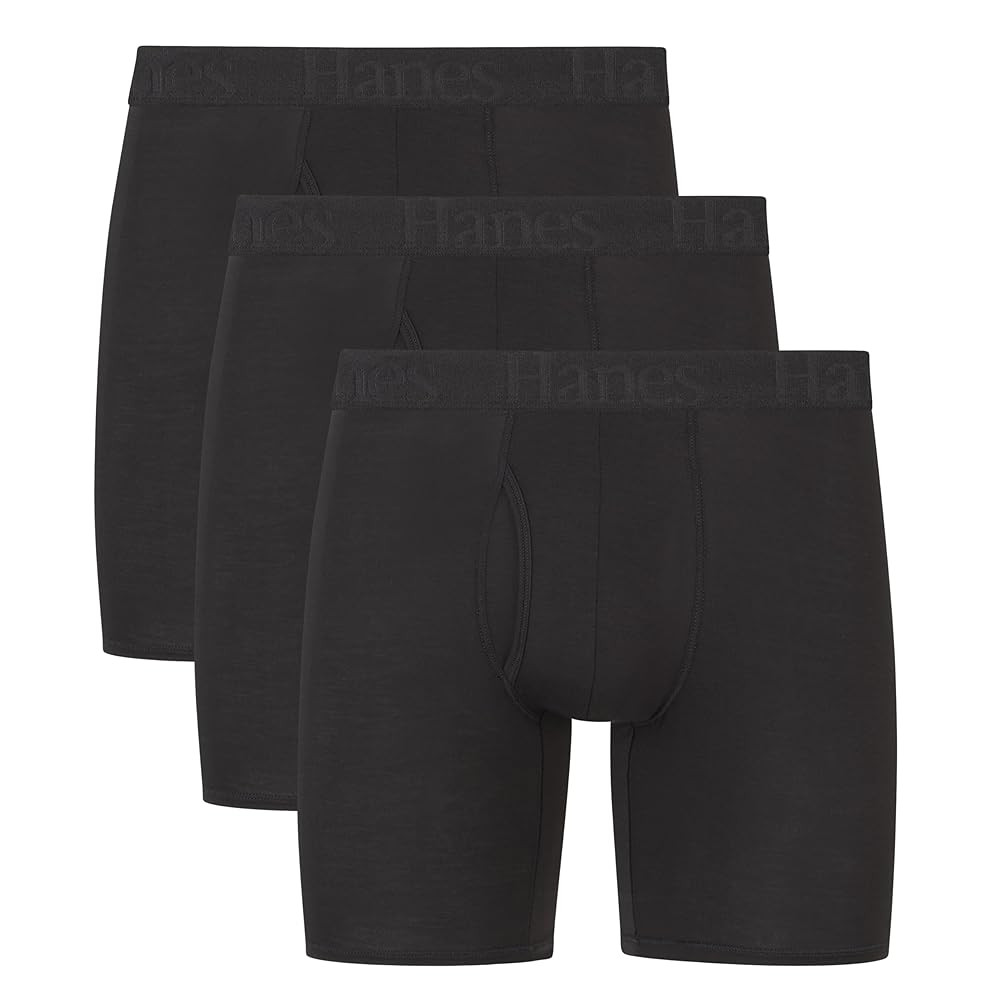 Hanes Men's Supersoft Underwear, Viscose from Bamboo, Trunks and Boxer Briefs