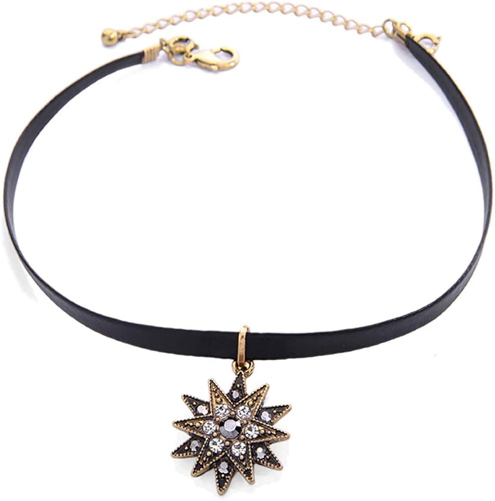 Choker Necklaces for Women, Layered Stars Pendant Necklace Jewelry