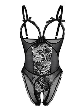 Women One Piece Lingerie Sexy Lace Babydoll Mini Bodysuit