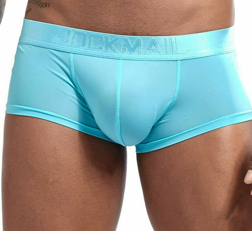 Jockmail Men Seamless Trunks Boxer Briefs Sexy Underwear Bulge Pouch Boxershorts