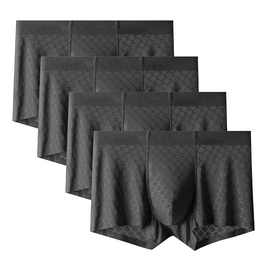 Evankin Mens Ice Silk Mesh Boxer Briefs Breathable Cool Underwear Low Rise Stretch Boxers