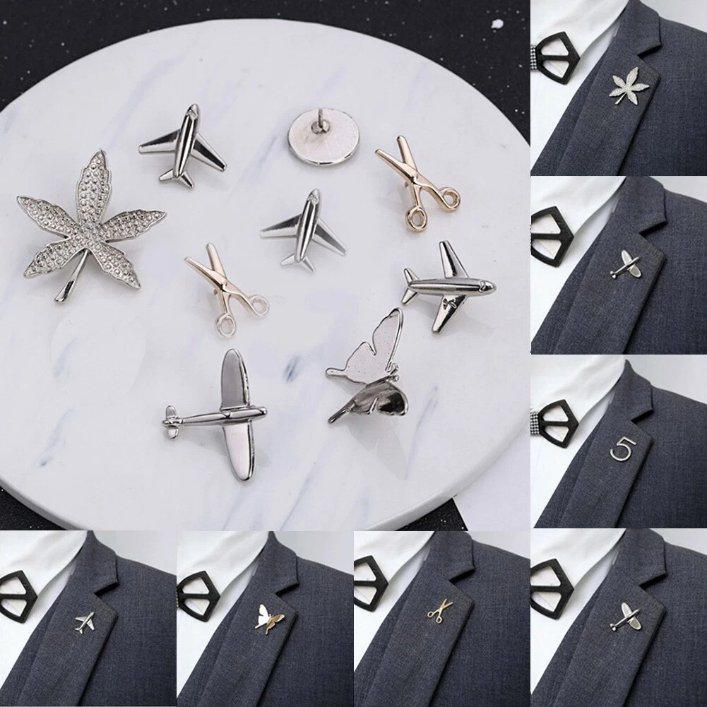 Men's Suit Accessories Pin Butterfly Jewelry Shirt Collar Corner Brooch Decor ✅
